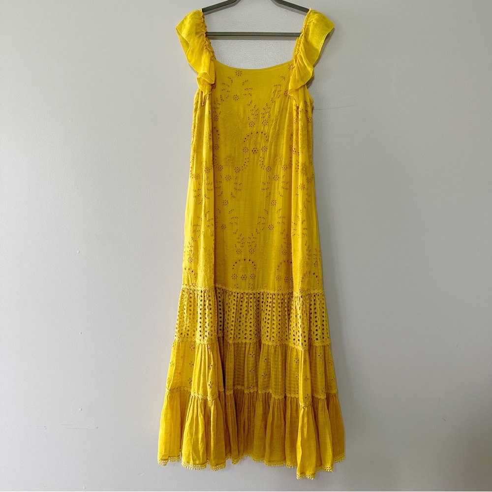 Anthropologie Payal Jain Fallon Eyelet Lace Boho Maxi Dress
